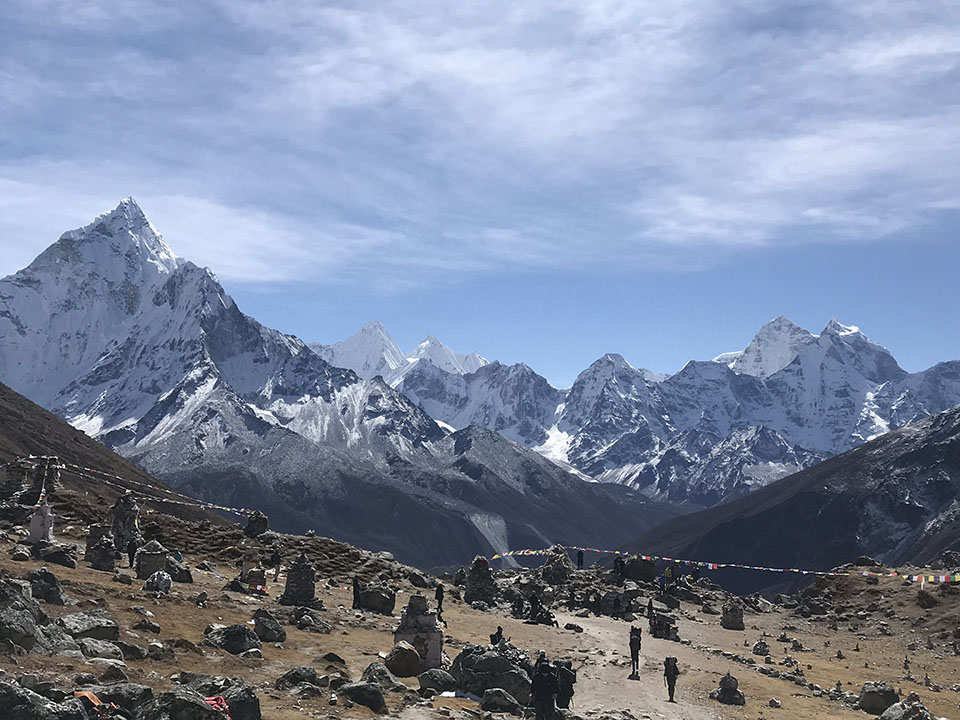 Memorials at Thukla Pass Everest Base Camp Trek 